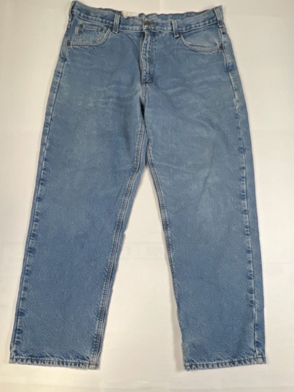 Carhartt Men's Straight Jeans in Light Blue Denim